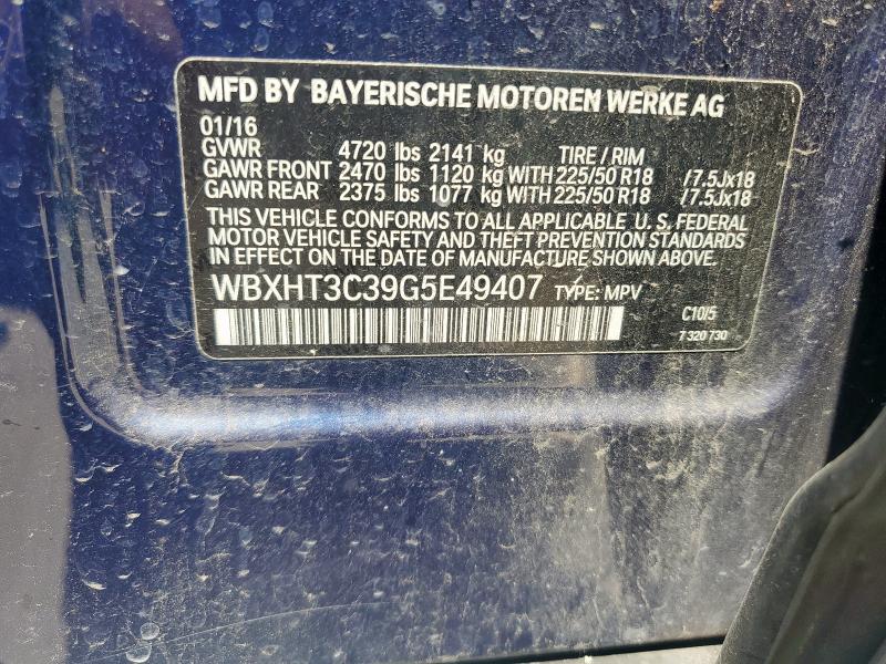 2016 BMW X1 XDRIVE28I WBXHT3C39G5E49407