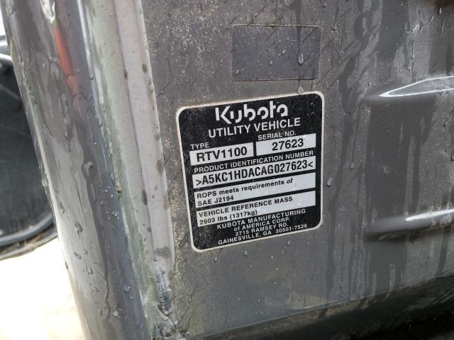 2010 KUBOTA RTV 1100 - A5KC1HDACAG027623