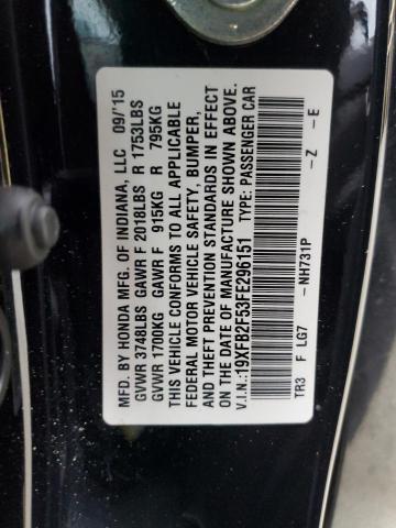 2015 HONDA CIVIC LX 19XFB2F53FE296151