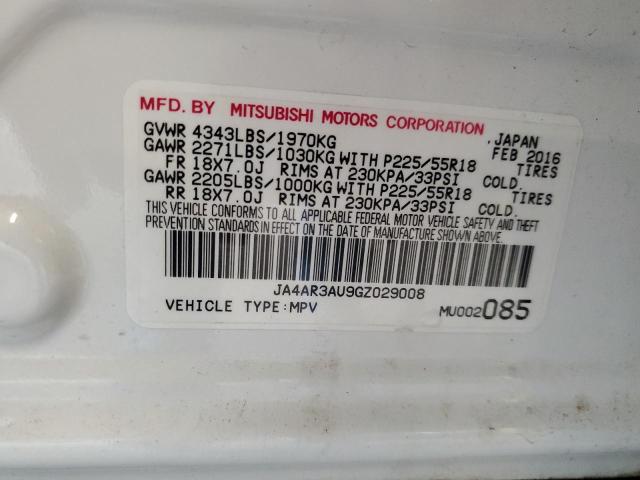 2016 MITSUBISHI OUTLANDER JA4AR3AU9GZ029008
