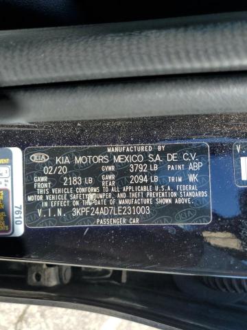 2020 KIA FORTE FE 3KPF24AD7LE231003