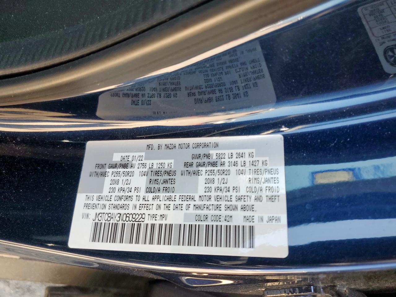 MAZDA CX-9 TOURING PLUS