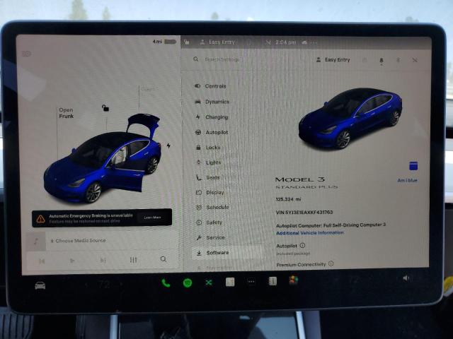 2019 TESLA MODEL 3 5YJ3E1EAXKF431763