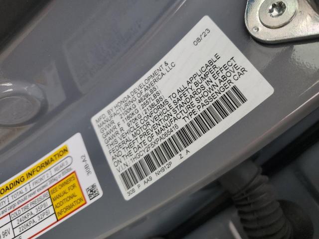 2023 HONDA ACCORD HYBRID SPORT 1HGCY2F5XPA065416