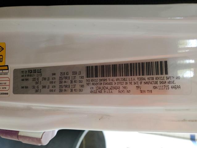 2020 JEEP WRANGLER U 1C4HJXEN4LW204640