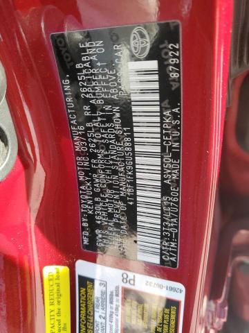 2016 TOYOTA CAMRY LE 4T1BF1FK9GU588811