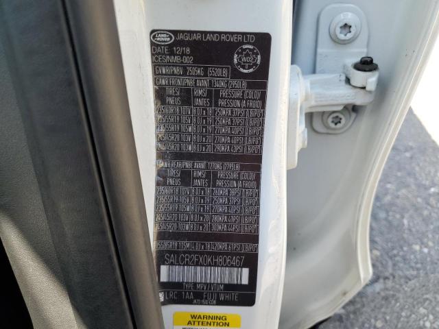 2019 LAND ROVER DISCOVERY SALCR2FX0KH806467