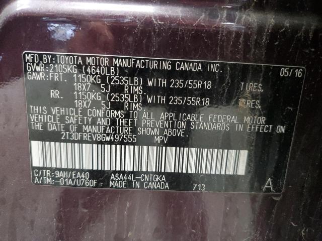 2016 TOYOTA RAV4 LIMIT - 2T3DFREV8GW497555