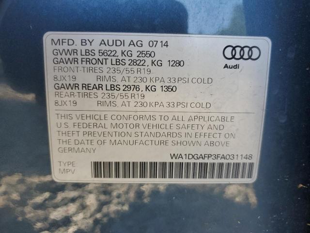 2015 AUDI Q5 PREMIUM WA1DGAFP3FA031148