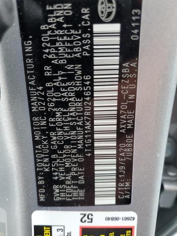 2024 TOYOTA CAMRY SE N 4T1G11AK7RU246546