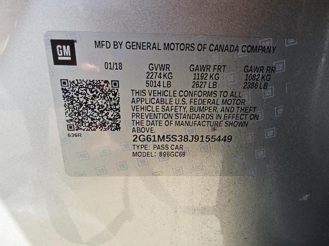 2018 CADILLAC XTS LUXURY 2G61M5S38J9155449