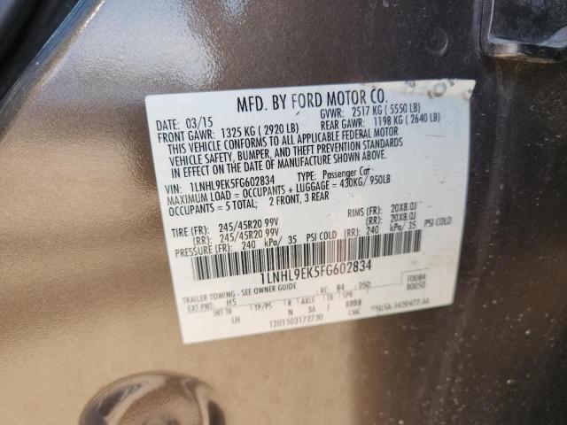 2015 LINCOLN MKS 1LNHL9EK5FG602834