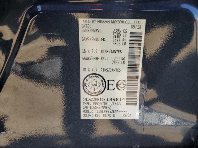 2018 NISSAN MURANO S 5N1AZ2MH1JN189814