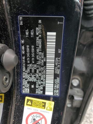 2019 TOYOTA HIGHLANDER 5TDDZRFH0KS984274