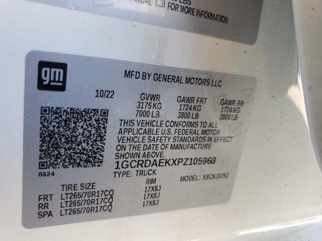 2023 CHEVROLET SILVERADO 1GCRDAEKXPZ105968