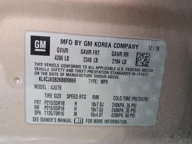 2019 BUICK ENCORE PREFERRED KL4CJASB2KB809869
