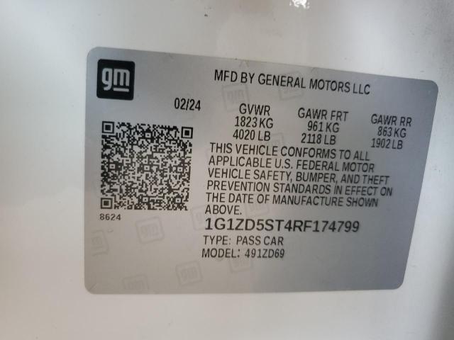 2024 CHEVROLET MALIBU LT 1G1ZD5ST4RF174799