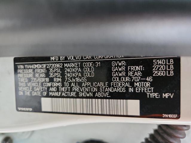 2015 VOLVO XC60 T5 PR YV440MDK9F2720962
