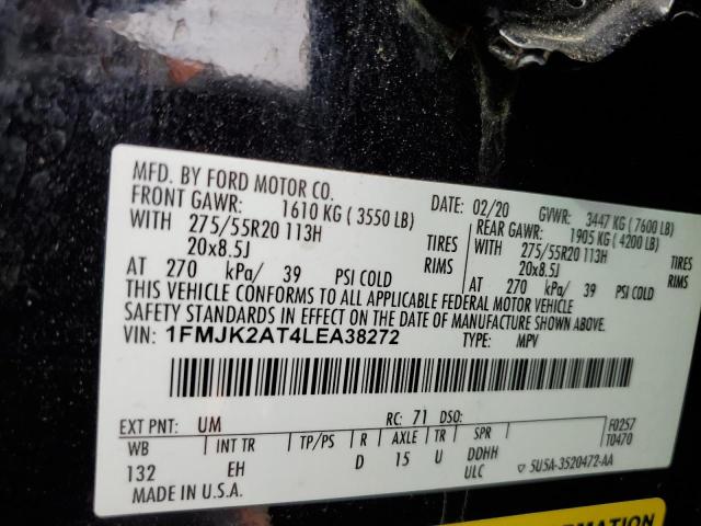 2020 FORD EXPEDITION 1FMJK2AT4LEA38272