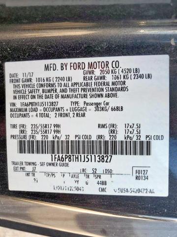 2018 FORD MUSTANG 1FA6P8TH1J5113827