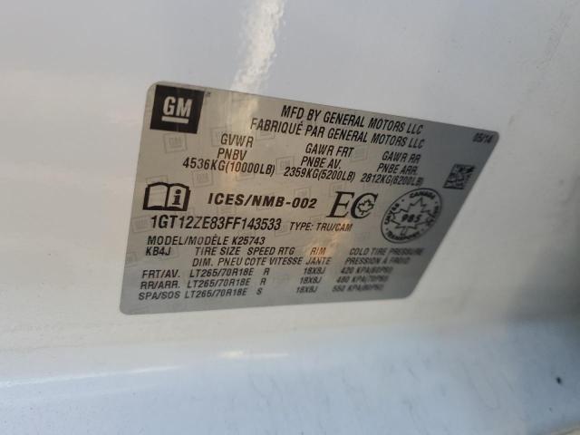 2015 GMC SIERRA K25 1GT12ZE83FF143533