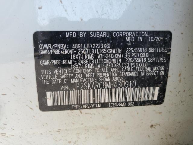 2021 SUBARU FORESTER S JF2SKARC8MH430910