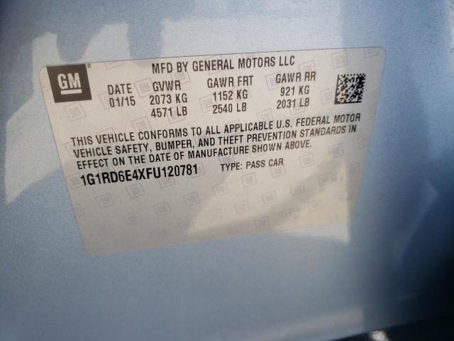 2015 CHEVROLET VOLT 1G1RD6E4XFU120781