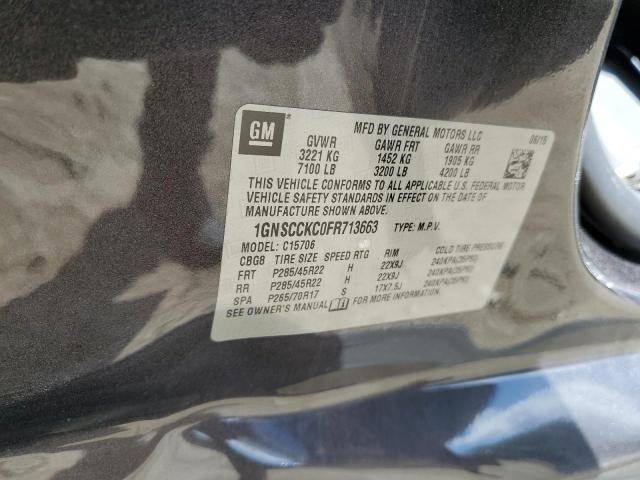 2015 CHEVROLET TAHOE C1500 LTZ - 1GNSCCKC0FR713663