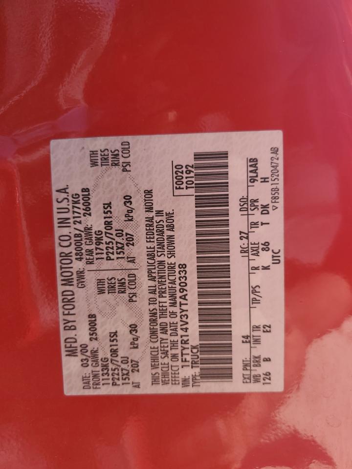 Lot #3301834326 2000 FORD RANGER SUP