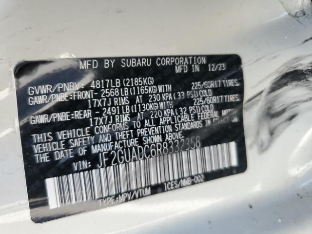 2024 SUBARU CROSSTREK JF2GUADC6R8332358