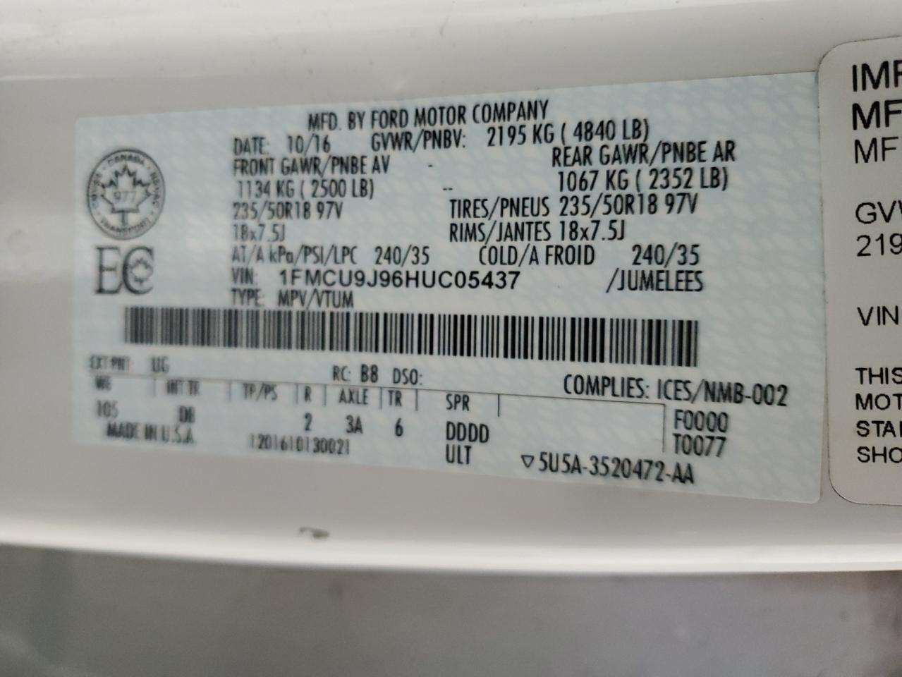 FORD ESCAPE TITANIUM