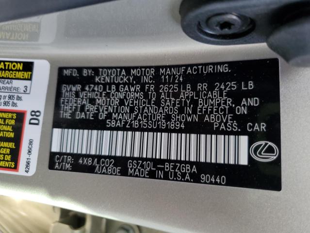 2025 LEXUS ES 350 BASE - 58AFZ1B15SU191894