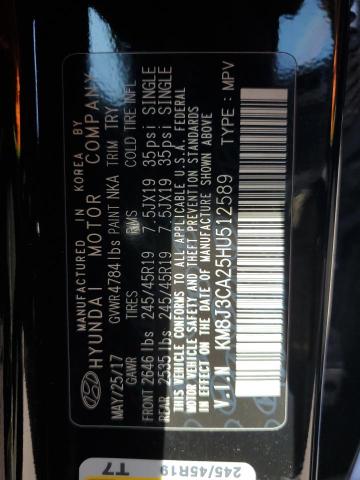 2017 HYUNDAI TUCSON LIM KM8J3CA25HU512589