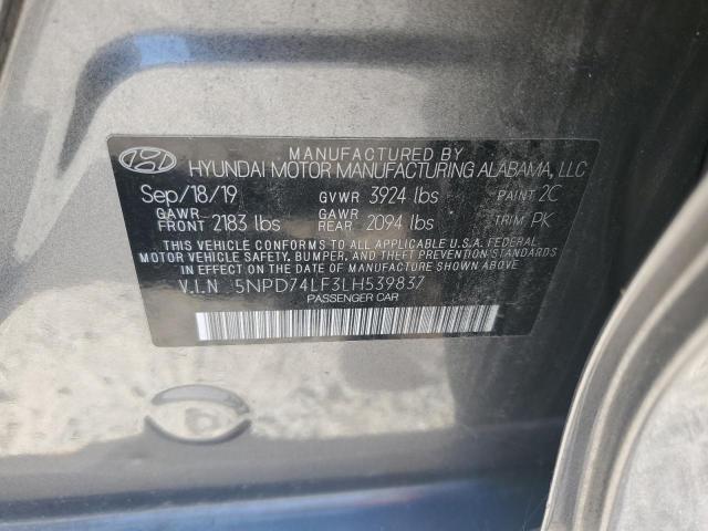 2020 HYUNDAI ELANTRA SE 5NPD74LF3LH539837