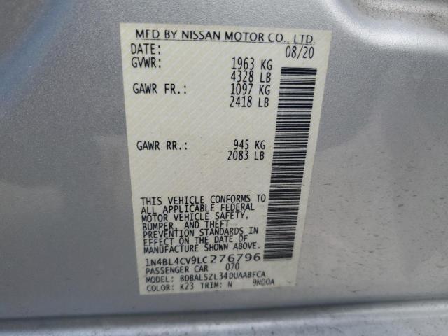 2020 NISSAN ALTIMA SR - 1N4BL4CV9LC276796