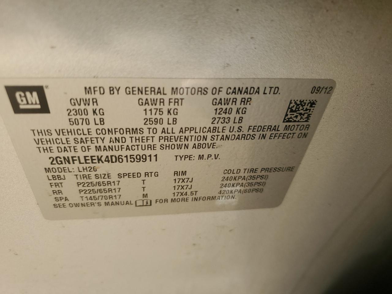 CHEVROLET EQUINOX LT