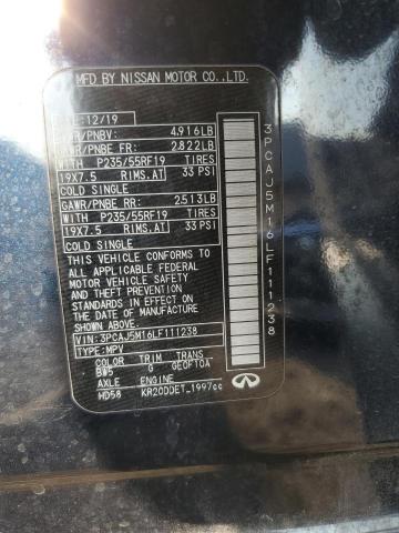 2020 INFINITI QX50 PURE 3PCAJ5M16LF111238