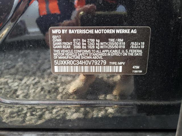 2017 BMW X5 XDRIVE35I 5UXKR0C34H0V79279