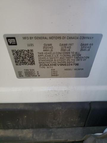 2022 CHEVROLET EQUINOX LS 2GNAXHEV9N6104706