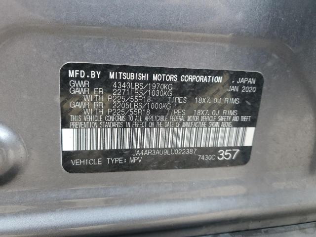 2020 MITSUBISHI OUTLANDER JA4AR3AU9LU022387