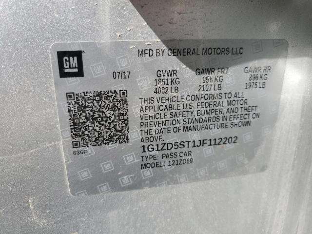 2018 CHEVROLET MALIBU LT 1G1ZD5ST1JF112202