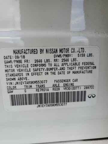 2019 INFINITI Q50 LUXE JN1EV7AR9KM553077