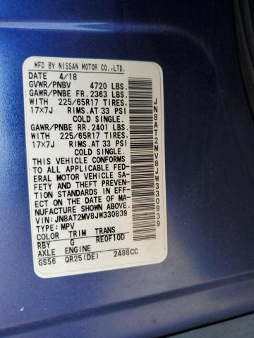 2018 NISSAN ROGUE S JN8AT2MV8JW330839