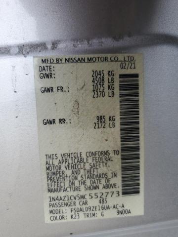 2021 NISSAN LEAF SV 1N4AZ1CV5MC552773