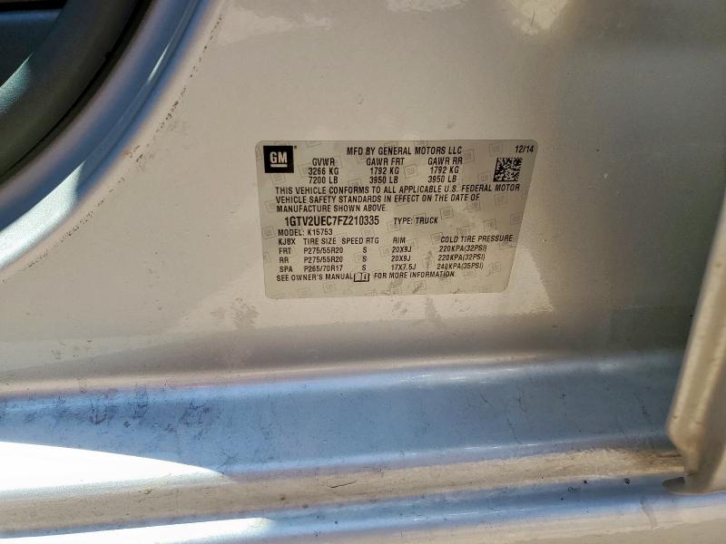 2015 GMC SIERRA K15 1GTV2UEC7FZ210335