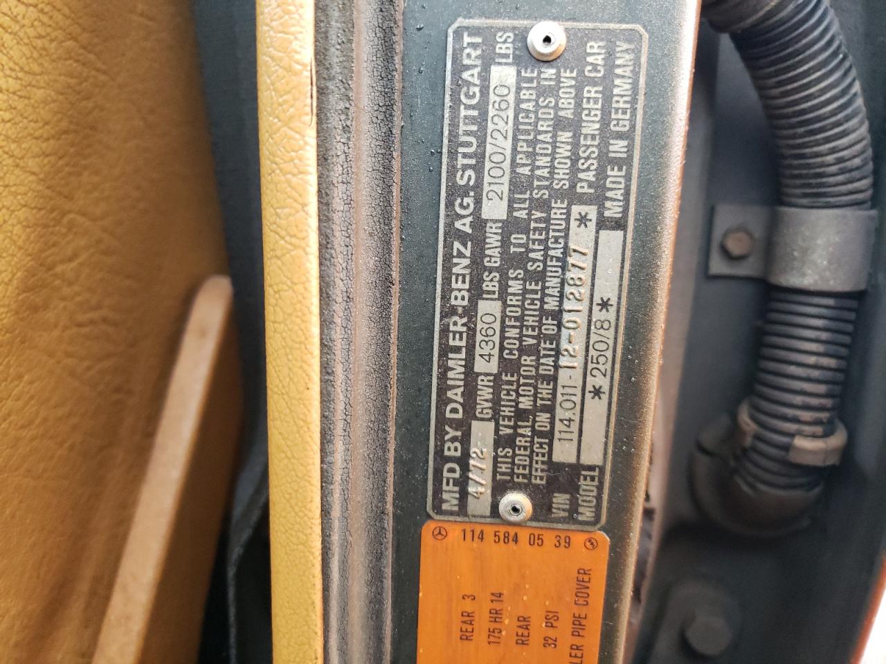 Lot #3253867549 1972 MERCEDES-BENZ 250