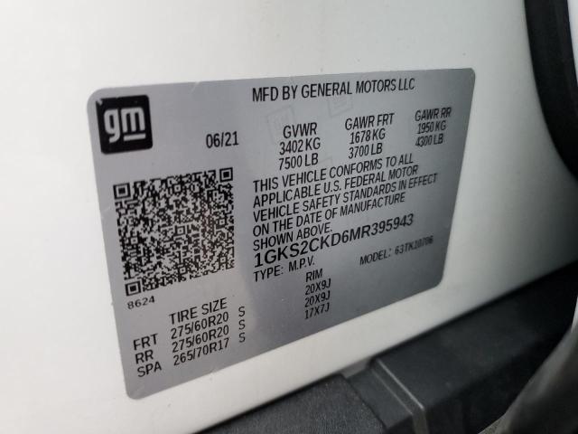 2021 GMC YUKON AT4 1GKS2CKD6MR395943