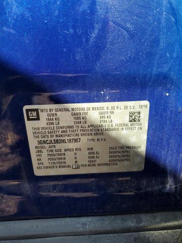 2017 CHEVROLET TRAX 1LT 3GNCJLSB2HL187967