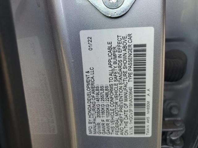2022 HONDA ACCORD HYB 1HGCV3F19NA009640