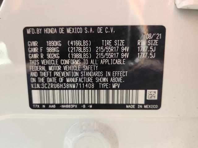 2022 HONDA HR-V LX - 3CZRU6H38NM711408